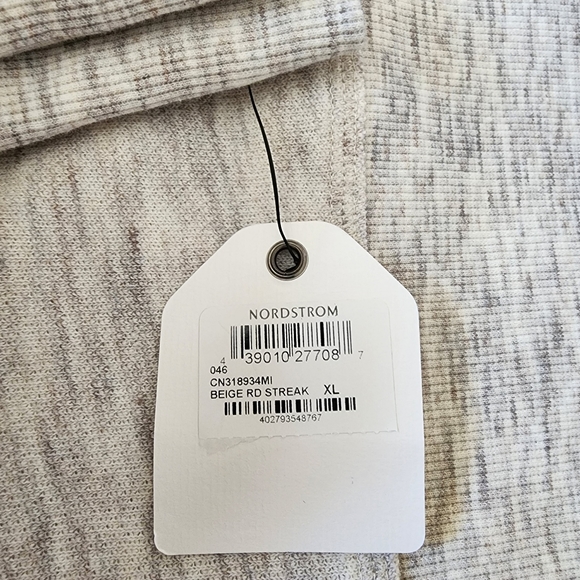 SWEATSHIRT CASLON NWT Grey White Tunic Long Sleeves Lightweight Size X-Large - Picture 7 of 8